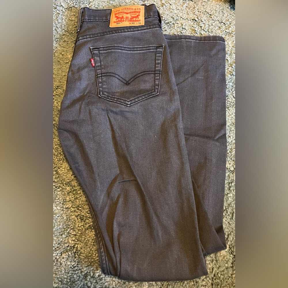 Grey Levi’s 511 30x32 Mens Jeans / Pants Slim Fit Used